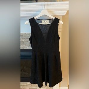 PINK MARTINI Black Floral Textured Mini Dress - Size S - Like New